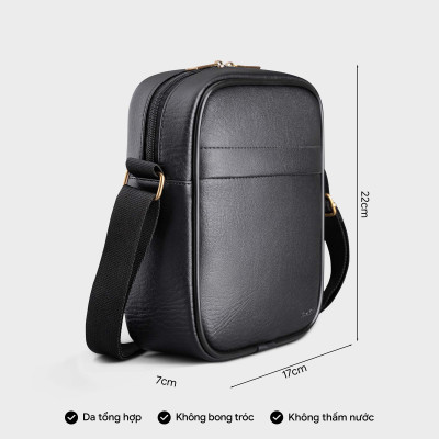 Túi Trita ( Thời trang nam dáng đứng - Túi đeo chéo da RTN12 )