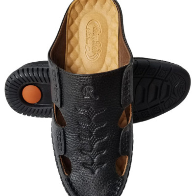 Dép bít mũi nam da bò thật BIGGBEN cao cấp SB108