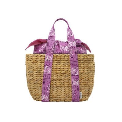 Cath Kidston - Túi/Small Straw Basket Bag - Bandana - Pink -1048605