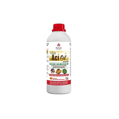 [100ML] FIVE ACI OIL - Thảo Dược Cho Gia Súc, Gia Cầm Tiêu Chảy, Táo Bón, Kích Thích Thèm Ăn_Fivevet