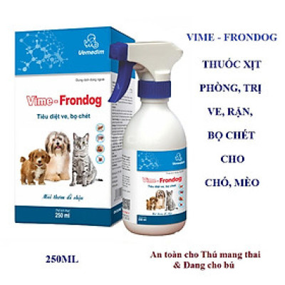 Thuốc Xịt Ve Rận Bọ Chét Vime Frondog Cho Chó Mèo 250ml