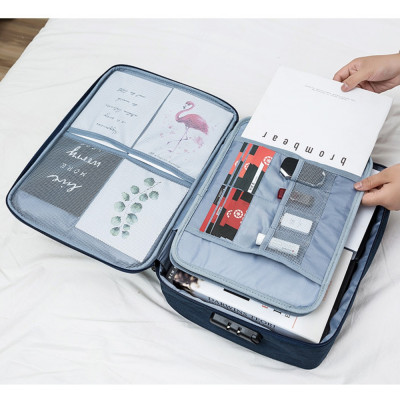 Cặp túi đựng máy tính laptop, túi tài liệu, hồ sơ giấy tờ cỡ lớn có khóa an toàn, túi treo tay kéo vali có quai xách đa năng- Hàng chính hãng