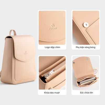 Balo Yuumy ( Thời trang nữ cỡ trung - Balo da Seasand YBA104 )