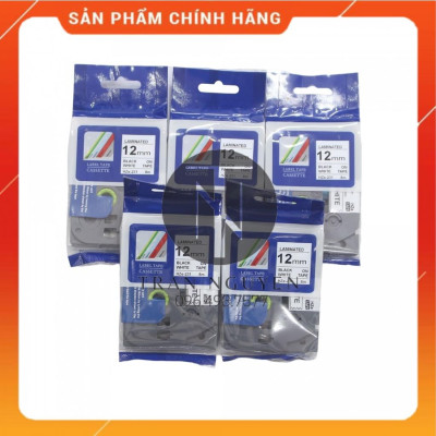 Nhãn In Brother HZe-231 - Đen nền trắng 12mm x 8m - Hàng nhập khẩu
