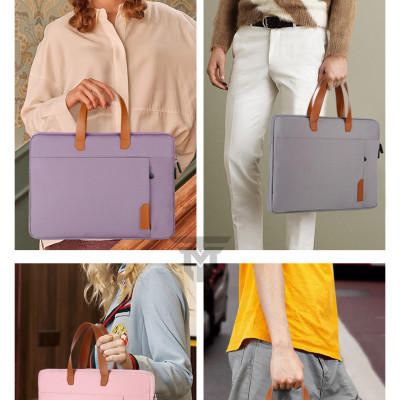 Cặp Đựng Laptop Cao Cấp Teement, Cặp Tài Liệu, Túi Chống Sốc Cầm Tay Thời Trang Laptop 13,13.3,14,15 15.6 Inch - Hàng Chính Hãng