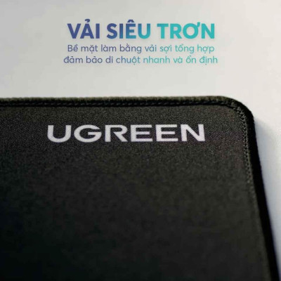 Ugreen UG27508CY016TK tấm lót chuột mouse pad màu đen - HÀNG CHÍNH HÃNG