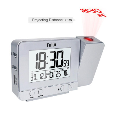 Đồng Hồ Báo Thức Kỹ Thuật Số Màn Hình Lcd Đa Chức Năng Xoay Được