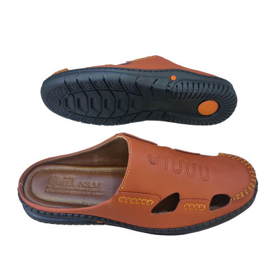 Dép Bít Mũi Nam Da Bò Thật TiTi ĐÔ Cao Cấp GSB2010d