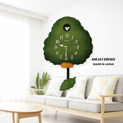 Đồng hồ treo tường Nhật Bản Rhythm Cuckoo 4MJ413RH05 – Kt 29.4 x 43.6 x 9.7cm, Vỏ gỗ. Dùng PIN.