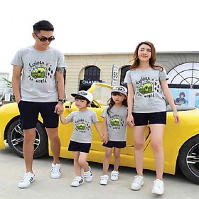 Đồ Gia Đình so Cute In Họa Tiết xinh xắn dễ thương(Giá 1 bộ gđ luôn quần và áo)