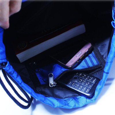 Balo Rút Dây Họa Tiết nhỏ vải dù siêu nhẹ