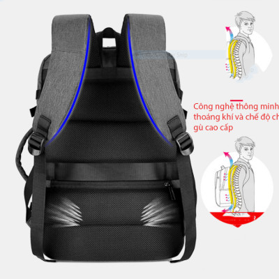 Ba lô thông minh đa năng siêu cao cấp nam sạc USB tiện dụng chứa máy tính 14 đến 17 inh