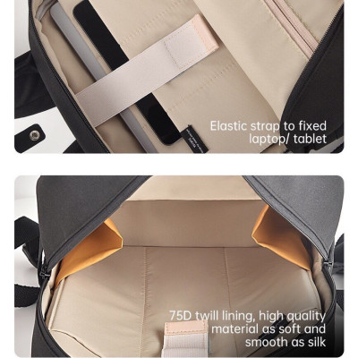 Balo Wiwu Ora Backpack Dành Cho Điện Thoại Di Động, Máy Tính Bảng, Macbook, Laptop Được Làm Bằng Chất Liệu Chống Thấm Nước, Sức Chứa Lớn - Hàng Chính Hãng