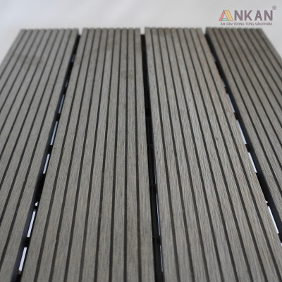 Miếng Lót Sàn Nhựa Composite Màu Gi Xám Cao Cấp, Lót Sàn Ban Công Nhà Tắm, Vỉ Dày Chắc Chắn Có Vít Ốc Dưới Nan