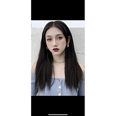 Tóc giả kẹp thẳng lửng cao cấp