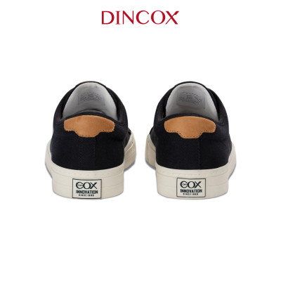 Giày Sneaker Nam Vải Canvas DINCOX E12 Black Đơn Giản Thanh Lịch