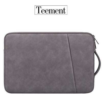 Túi Chống Sốc Laptop Teement TM01 2 Ngăn Có Quai Xách Đứng, Vân Da Mịn Chất Liệu Da Chống Thấm Nước Bảo Vệ Cho Macbook, Laptop, 13 Inch, 14 Inch, 15 Inch, 15.6 Inch- Hàng Chính Hãng 