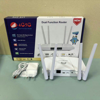 Cục phát WiFi từ sim 4G CPE B828 4 râu tốc độ cao phủ sóng rộng sử dụng được mọi loại sim, kèm pin dự phòng 3000mAh - Hàng chính hãng / Hàng nhập khẩu