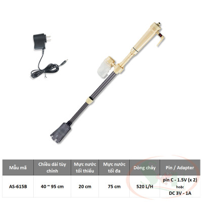 Máy Hút Cặn Jeneca Aquarium Cleaner AS 615A, 615B, 715 Thay Nước Hút Phân