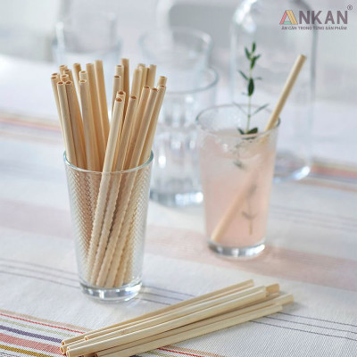 Ống hút tre 24cm tái sử dụng dùng cho ly cao, nước ép, sinh tố