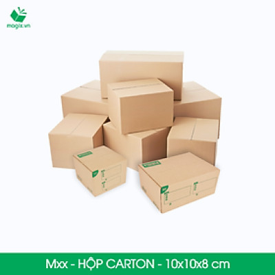 Hộp 10x10x8 cm - Combo 60 thùng hộp carton đóng hàng - tùy chọn chất lượng