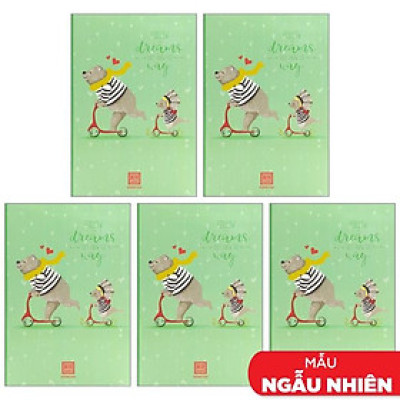 Combo 5 Vở South Star Dreaming - 4 Ô Ly 200 Trang ĐL 70g/m2 - Hồng Hà 0750 (Mẫu Màu Giao Ngẫu Nhiên)