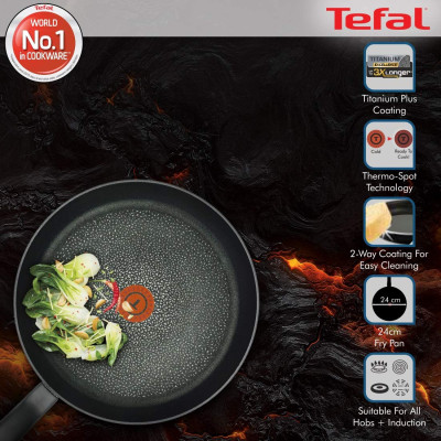 CHẢO CHỐNG DÍNH TEFAL HARD TITANIUM PLUS G28902, 20CM Hàng Chính hãng
