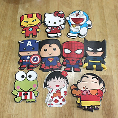 Bao Lì Xì 2020 Combo 10 Cái Các nhân vật hoạt hình Doreamon Miruko Spider man Captain , Ironman, Cu Shin