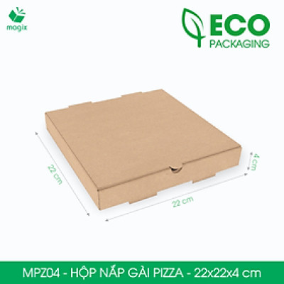 MPZ04 - 22x22x4 cm - 20 Hộp nắp gài pizza đa dụng - Hộp nắp gập, hộp carton gói hàng, hộp quà