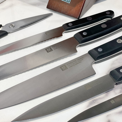 Set dao tự mài Zwilling Gourmet 7 món- Dao gọt hoa quả, cắt bánh mỳ, thịt cá, kéo đa dụng 