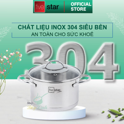 Bộ 5 Nồi 3 Đáy Inox 304 Kiểu Sillic Fivestar FS10CG2