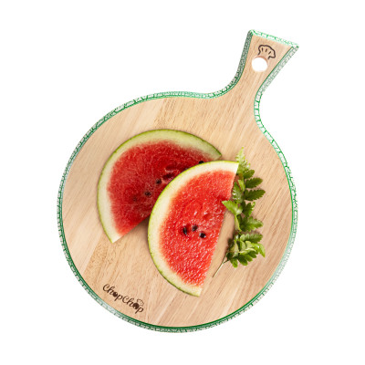 Thớt tròn tay cầm sắc màu gỗ cao su Chopchop 01601 - Đạt chứng nhận vệ sinh an toàn thực phẩm