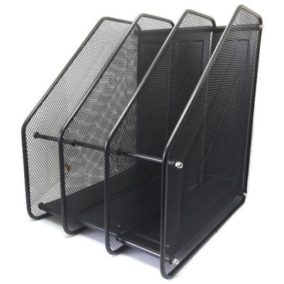 Khay kệ để tài liệu sách vở hồ sơ 3 ngăn kim loại