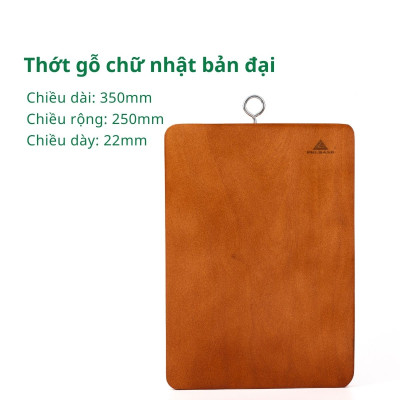 Thớt gỗ tự nhiên chữ nhật PHUSANG được làm từ gỗ xà cừ chống ẩm mốc dùng để băm thái thức ăn và đồ dùng nhà bếp