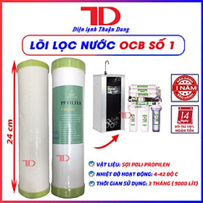 Bộ 3 lõi lọc nước OCB 1,2,3 dùng cho máy lọc nước RO hàng chính hãng - Điện Lạnh Thuận Dung