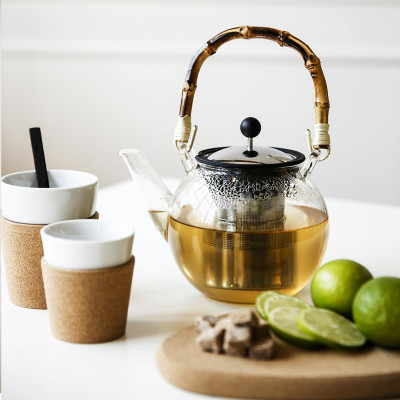 Bình trà Bodum Assam tay cầm gỗ dung tích 1L - 11806-139