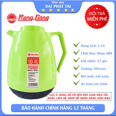 Bình trà giữ nhiệt 1 lít Rạng Đông RD 1055 N1.E (màu ngẫu nhiên)