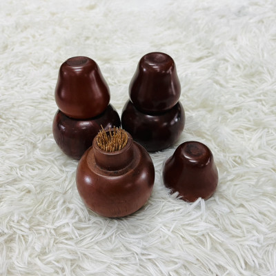 Hủ đựng tăm hồ lô cao cấp bằng gỗ bền đẹp tạo nên sự sang trọng đẳng cấp cho không gian gia đình