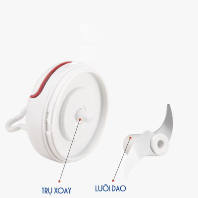 Dụng Cụ Xay Tỏi, Ớt , Thịt, Hành, Lạc, Gia vị, Thực Phẩm Đa Năng Mini Cầm Tay vô cùng tiện dụng - MH2011 - Giao màu ngẫu nhiên