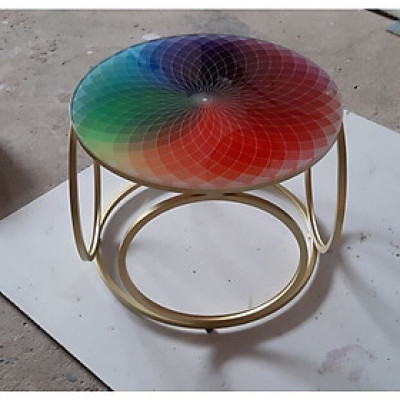 Bàn sofa kính hiện đại hình tròn Juno Sofa