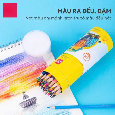 Bút chì màu chuyên nghiệp dạng cốc 24 MÀU Kèm Gọt