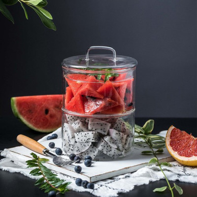 Tô thủy tinh đựng trái cây có thể xếp chồng lên được