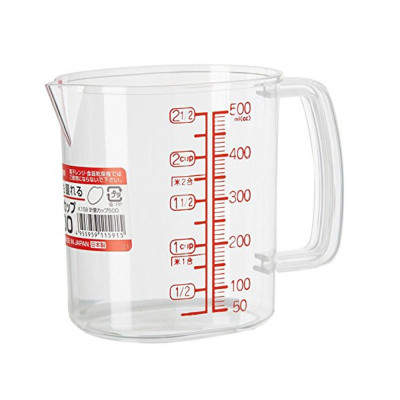 Ca đong có vạch chia Nakaya 500ml, vạch chia màu đỏ sáng, an toàn 100% không chì, rất dễ nhận đọc - nội địa Nhật Bản 