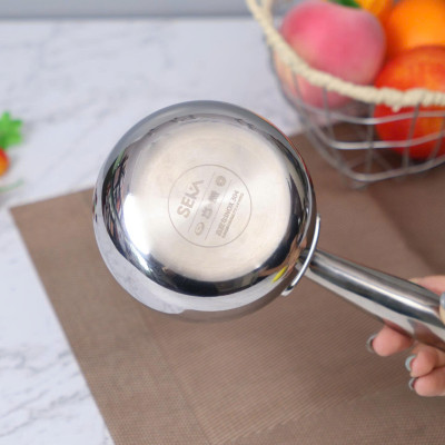 Quánh Inox Seka SKM38 Đường Kính 10, 12, 14, 18cm Nấu Cháo Quấy Bột Xào Sốt Tiện Lợi, Dùng Mọi Loại Bếp