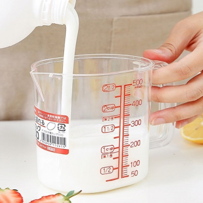 Ca đong có vạch chia Nakaya 500ml, vạch chia màu đỏ sáng, an toàn 100% không chì, rất dễ nhận đọc - nội địa Nhật Bản 