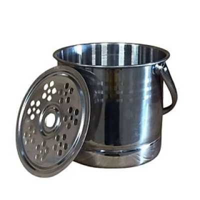 Xô đá Inox 1.5L 13cmx15cm Inox304 Decor | XÔ ĐÁ INOX CÓ QUAI 