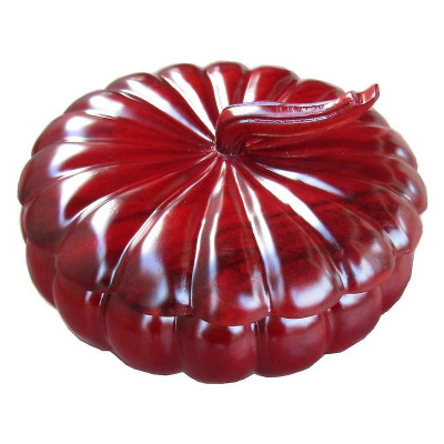 Hủ bí đựng mứt, bánh kẹo có ngăn chia cao cấp Thanh Bình Lê hình quả bí đế xoay, bằng gỗ xà cừ