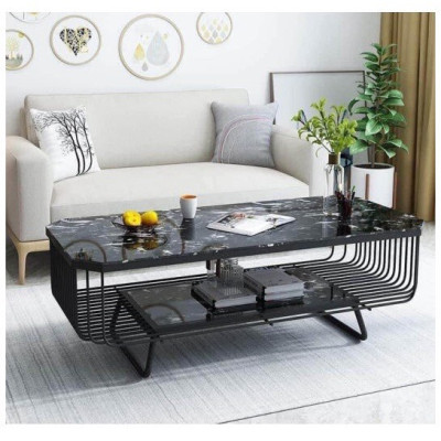 Bàn trà mặt đá Moca đen Juno Sofa 