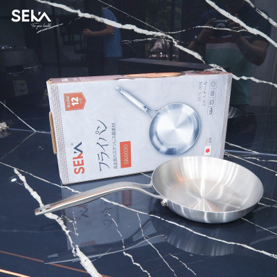 Chảo inox Nguyên khối nông lòng SEKA SK6030, sử dụng cho mọi loại bếp