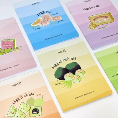 Tập Học Sinh Bánh Việt - Miền Bắc - Kẻ Ngang Có Chấm - 80 Trang 70gsm - Fahasa 01 - Bánh Cốm